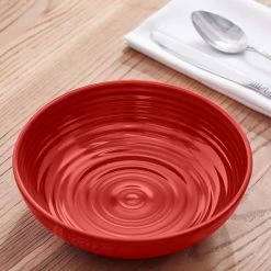 Taryn Melamine Dinner Bowls in Ribbed Chili Red (Set of 6) by StyleWell -Dinnerware Shop chili red stylewell bowls ff5849chi 40 1000