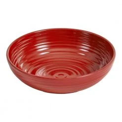 Taryn Melamine Dinner Bowls in Ribbed Chili Red (Set of 6) by StyleWell -Dinnerware Shop chili red stylewell bowls ff5849chi c3 1000