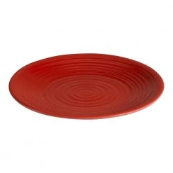 Taryn Melamine Dinner Plates in Ribbed Chili Red (Set of 6) by StyleWell -Dinnerware Shop chili red stylewell dinner plates ff5881chi c3 1000