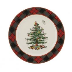 Christmas Tree Tartan 12 in. Buffet Plate by Spode