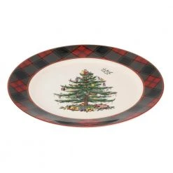 Christmas Tree Tartan 12 in. Buffet Plate by Spode 7 Christmas Tree Tartan 12 in. Buffet Plate by Spode -Dinnerware Shop clear glaze spode dinner plates 1698062 c3 1000