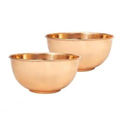 5 in. 100% Pure Copper Ice Cream Bowls (Set of 2) For Your Copper Kitchenware And Copper Dishware Collection by Alchemade