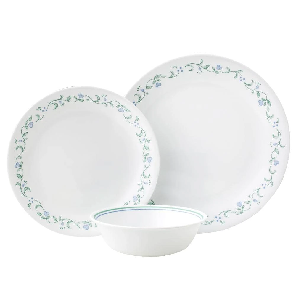 16-Piece Casual Country Cottage Glass Dinnerware Set (Service for 4) by Corelle - Image 7