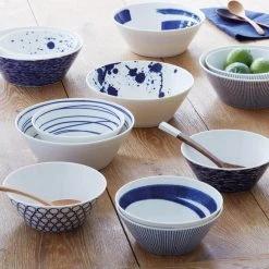 Pacific Mixed Patterns 6.8 fl. oz. Blue and White Porcelain Tapas Bowl (Set of 6) by Royal Doulton 8 Pacific Mixed Patterns 6.8 fl. oz. Blue and White Porcelain Tapas Bowl (Set of 6) by Royal Doulton -Dinnerware Shop dark blue on white glazed finish royal doulton bowls 40009467 c3 1000