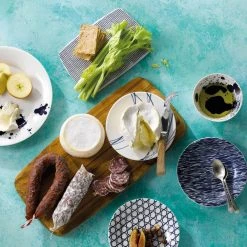 Pacific Mixed Patterns Blue and White Porcelain Tapas Plates (Set of 6) by Royal Doulton -Dinnerware Shop dark blue pattern on white glazed finish royal doulton salad plates dessert plates 40009465 4f 1000