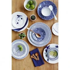 Pacific Mixed Patterns Blue and White Porcelain Tapas Plates (Set of 6) by Royal Doulton -Dinnerware Shop dark blue pattern on white glazed finish royal doulton salad plates dessert plates 40009465 c3 1000