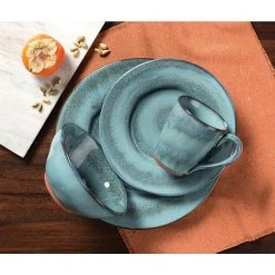 Toren 16-Piece Casual Denim Stoneware Dinnerware Set (Service for 4) by Sango -Dinnerware Shop denim sango dinnerware sets 3662bl800acn40 31 1000