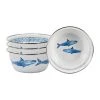 Fish Camp 24 fl. oz. Enamelware Salad Bowls (Set of 4) by Golden Rabbit -Dinnerware Shop fish camp golden rabbit bowls fc61s4 64 1000