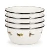 Fishing Fly 24 fl. oz. Enamelware Salad Bowls (Set of 4) by Golden Rabbit 2 Fishing Fly 24 fl. oz. Enamelware Salad Bowls (Set of 4) by Golden Rabbit -Dinnerware Shop fishing fly golden rabbit bowls ff61s4 64 1000
