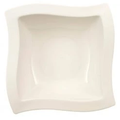 New Wave White Porcelain 13 in. Square Salad Bowl by Villeroy & Boch 12 New Wave White Porcelain 13 in. Square Salad Bowl by Villeroy & Boch -Dinnerware Shop glazed villeroy boch bowls 1025253320 4f 1000