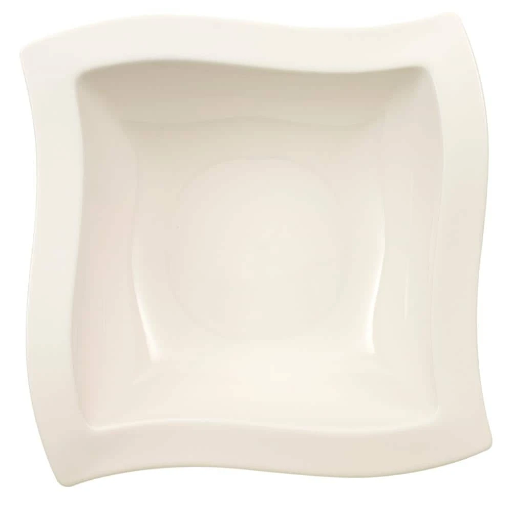 New Wave White Porcelain 13 in. Square Salad Bowl by Villeroy & Boch 7 New Wave White Porcelain 13 in. Square Salad Bowl by Villeroy & Boch - Image 5