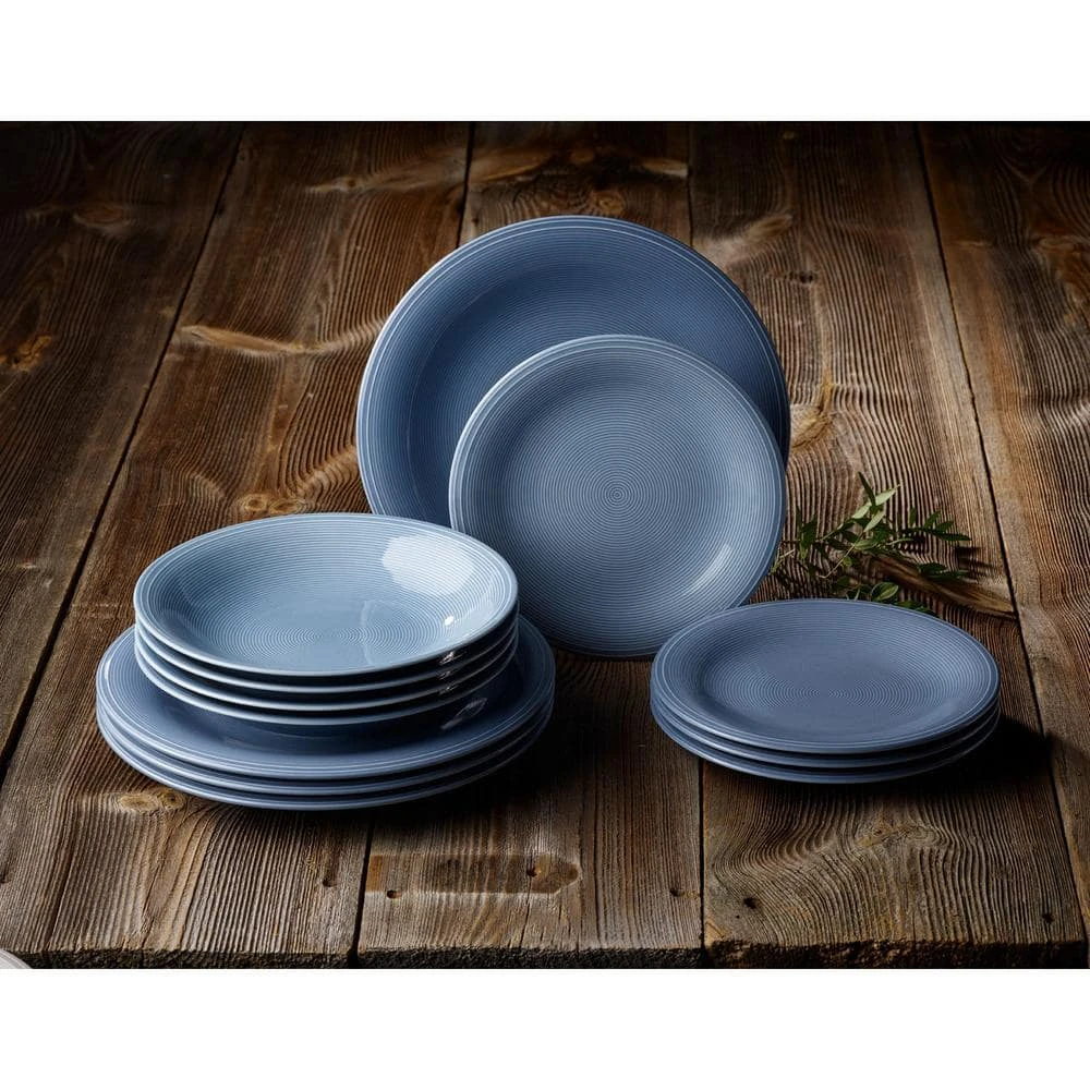 Color Loop Horizon 12-piece Porcelain Dinnerware Set by Villeroy & Boch 3 Color Loop Horizon 12-piece Porcelain Dinnerware Set by Villeroy & Boch - Image 2