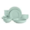16-Piece Stoneware Beaded Edge Dinnerware Set in Seabreeze (Service for 4) by StyleWell 1 16-Piece Stoneware Beaded Edge Dinnerware Set in Seabreeze (Service for 4) by StyleWell -Dinnerware Shop gloss seabreeze stylewell dinnerware sets hd2112014 64 1000