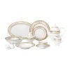 57-Piece Patterned Gold Accent Bone China Dinnerware Set (Service for 8) by Lorren Home Trends 2 57-Piece Patterned Gold Accent Bone China Dinnerware Set (Service for 8) by Lorren Home Trends -Dinnerware Shop gold accent lorren home trends dinnerware sets chloe 57 64 1000