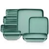 16-Piece Gradient Color Green Stoneware Dinnerware Set (Service for 4) by LOVECASA 1 16-Piece Gradient Color Green Stoneware Dinnerware Set (Service for 4) by LOVECASA -Dinnerware Shop gradient green dinnerware sets lc cg ds02 64 1000