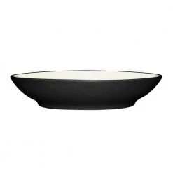 Colorwave Graphite Black Stoneware Coupe Pasta Bowl 9 in., 35 oz. by Noritake