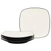 Colorwave Graphite Black Stoneware Square Dinner Plate 10-3/4 in. (Set of 4) by Noritake -Dinnerware Shop graphite noritake dinner plates 8034 586d 64 1000