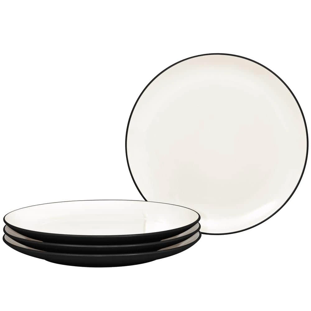 Colorwave Graphite Black Stoneware Coupe Salad Plate 8-1/4 in. (Set of 4) by Noritake 3 Colorwave Graphite Black Stoneware Coupe Salad Plate 8-1/4 in. (Set of 4) by Noritake