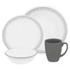 Classic 16-Piece Patterned Gray Design Glass Dinnerware Set (Service for 4) by Corelle -Dinnerware Shop gray design corelle dinnerware sets 1119398 64 1000