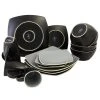 Soho Lounge 16-Piece Contemporary Gray Stoneware Dinnerware Set (Service for 4) by Gibson Home