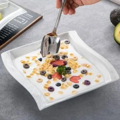 Flora 19 fl.oz Marble Gray Porcelain Pasta Bowl (Set of 6) by MALACASA 9 Flora 19 fl.oz Marble Gray Porcelain Pasta Bowl (Set of 6) by MALACASA -Dinnerware Shop gray malacasa bowls flora 6sp grey 4f 1000