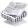 Flora 19 fl.oz Marble Gray Porcelain Pasta Bowl (Set of 6) by MALACASA 1 Flora 19 fl.oz Marble Gray Porcelain Pasta Bowl (Set of 6) by MALACASA -Dinnerware Shop gray malacasa bowls flora 6sp grey 64 1000