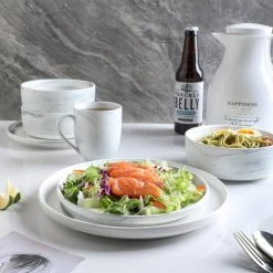 32-Piece Casual Gray Porcelain Dinnerware Set (Set for 8) by STONE LAIN