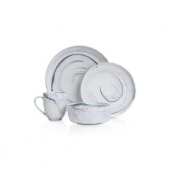 32-Piece Casual Gray Porcelain Dinnerware Set (Set for 8) by STONE LAIN -Dinnerware Shop gray stone lain dinnerware sets blb0463 b020002 76 1000