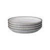 Studio Grey/White Medium Coupe Plate (Set of 4) by Denby -Dinnerware Shop gray white denby dinner plates stg 004w 4 64 1000