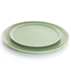 Serenade 16-Piece Green Round Stoneware Dinnerware Set by GIBSON elite -Dinnerware Shop green gibson elite dinnerware sets 985114545m 66 1000