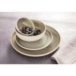 Resona Moss 16-Piece Green Dinnerware Set by Sango -Dinnerware Shop green sango dinnerware sets 3646gr800acn25 31 1000