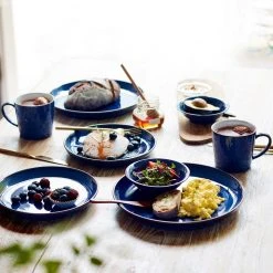 4-Piece Imperial Blue Coupe Dinnerware Set by Denby -Dinnerware Shop imperial blue denby dinnerware sets imp 100b 31 1000