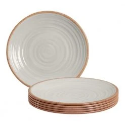 Azria Melamine Dinner Plates in Ivory (Set of 6) by Home Decorators Collection