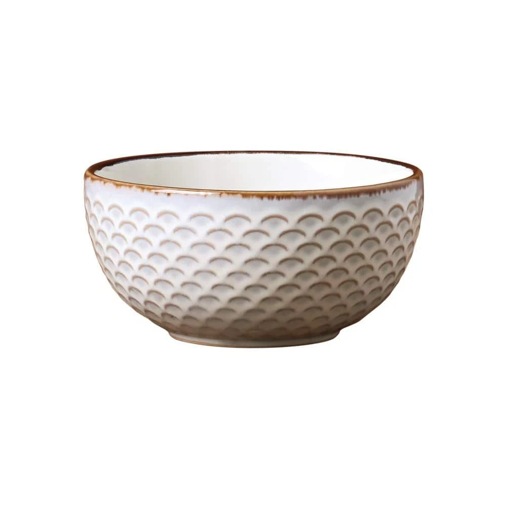 12-Piece Monroe Ivory Stoneware Dinnerware Set (Service for 4) by Tabletops Gallery 8 12-Piece Monroe Ivory Stoneware Dinnerware Set (Service for 4) by Tabletops Gallery - Image 6