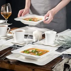 Mario 30-Piece Modern Ivory White Porcelain Dinnerware Set (Service for 6) by MALACASA 21 Mario 30-Piece Modern Ivory White Porcelain Dinnerware Set (Service for 6) by MALACASA -Dinnerware Shop ivory white malacasa dinnerware sets mario 30 76 1000