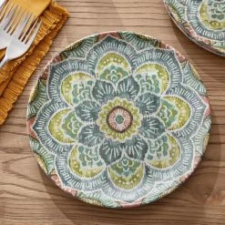 Taryn Melamine Accent Plates in Jetsetter Medallion (Set of 6) by StyleWell -Dinnerware Shop jetsetter medallion stylewell salad plates dessert plates nn0479mdl 40 1000