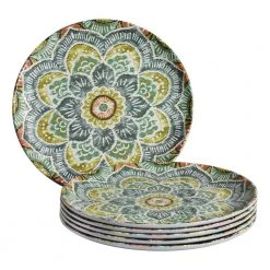 Taryn Melamine Accent Plates in Jetsetter Medallion (Set of 6) by StyleWell