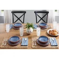 Azria Melamine Dinnerware Set in Laguna Blue (Service For 4) by Home Decorators Collection -Dinnerware Shop laguna blue home decorators collection dinnerware sets pan1085mbdsb 1d 1000