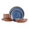 Azria Melamine Dinnerware Set in Laguna Blue (Service For 4) by Home Decorators Collection