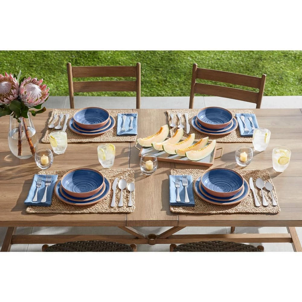 Azria Melamine Salad Plates in Laguna Blue (Set of 6) by Home Decorators Collection 4 Azria Melamine Salad Plates in Laguna Blue (Set of 6) by Home Decorators Collection - Image 2