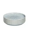 Halo Speckle Stoneware 8 oz. Medium Coupe Plates (Set of 4) by Denby -Dinnerware Shop light blue denby bowls hlo 004b 4 64 1000