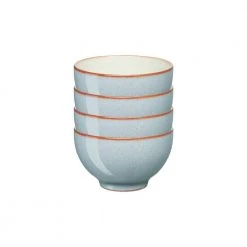 Heritage Terrace Stoneware 10 fl. oz. Light Blue Small Bowls (Set of 4) by Denby