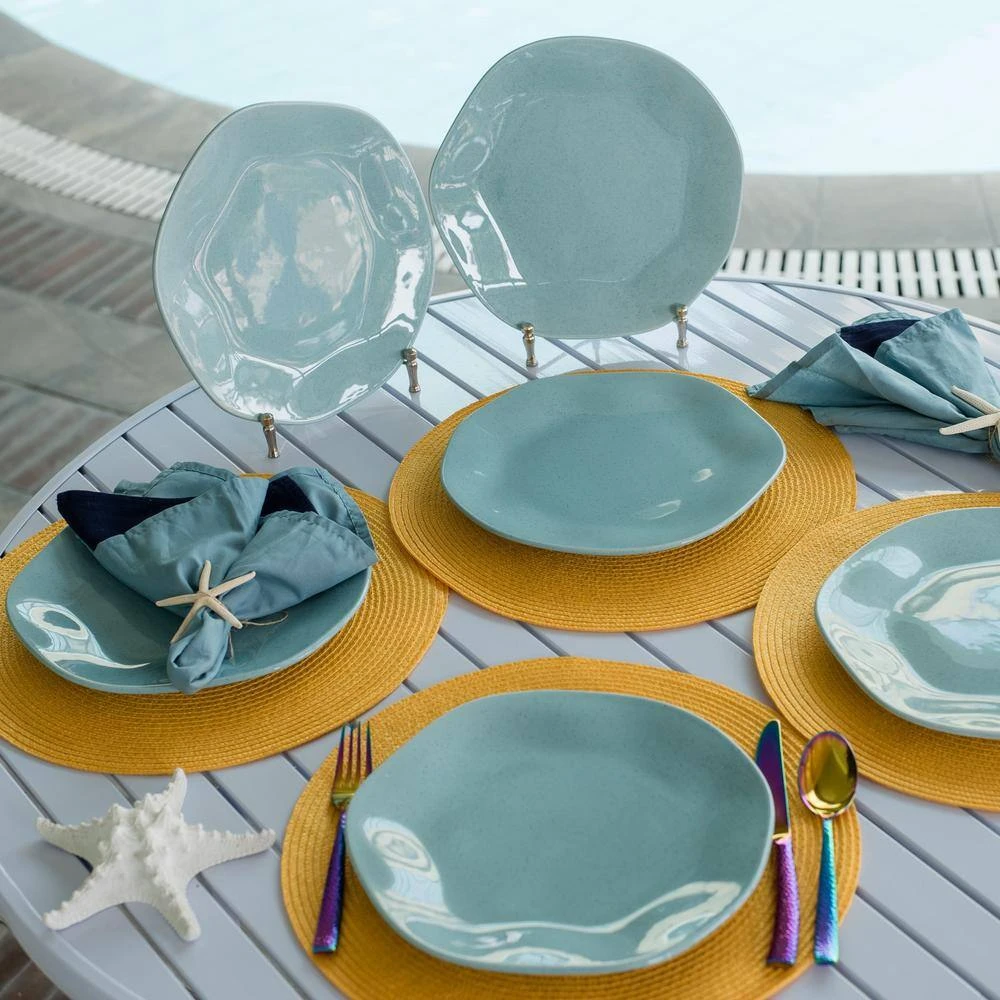 11.02 in. RYO Light Blue Dinner Plates (Set of 12) by Manhattan Comfort 7 11.02 in. RYO Light Blue Dinner Plates (Set of 12) by Manhattan Comfort - Image 5