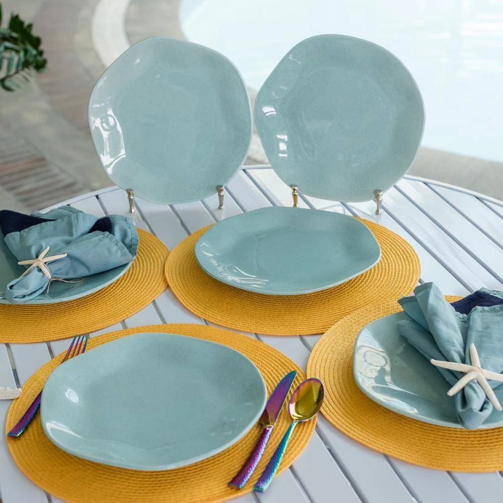 11.02 in. RYO Light Blue Dinner Plates (Set of 12) by Manhattan Comfort 6 11.02 in. RYO Light Blue Dinner Plates (Set of 12) by Manhattan Comfort - Image 4