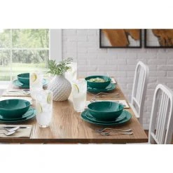 Taryn Melamine Dinner Bowls in Gloss Malachite Green (Set of 6) by StyleWell -Dinnerware Shop malachite green stylewell bowls aa5349mal 66 1000