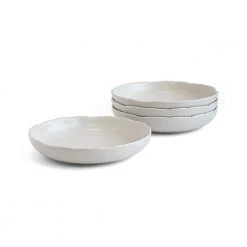 36 fl.oz. Beige Stoneware Dinnerware Bowls (Set of 4) by Over and Back