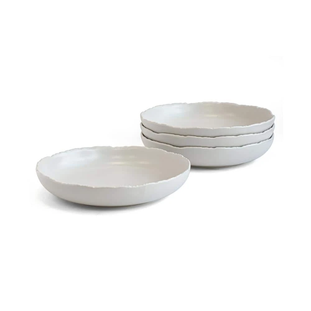 36 fl.oz. Beige Stoneware Dinnerware Bowls (Set of 4) by Over and Back 3 36 fl.oz. Beige Stoneware Dinnerware Bowls (Set of 4) by Over and Back