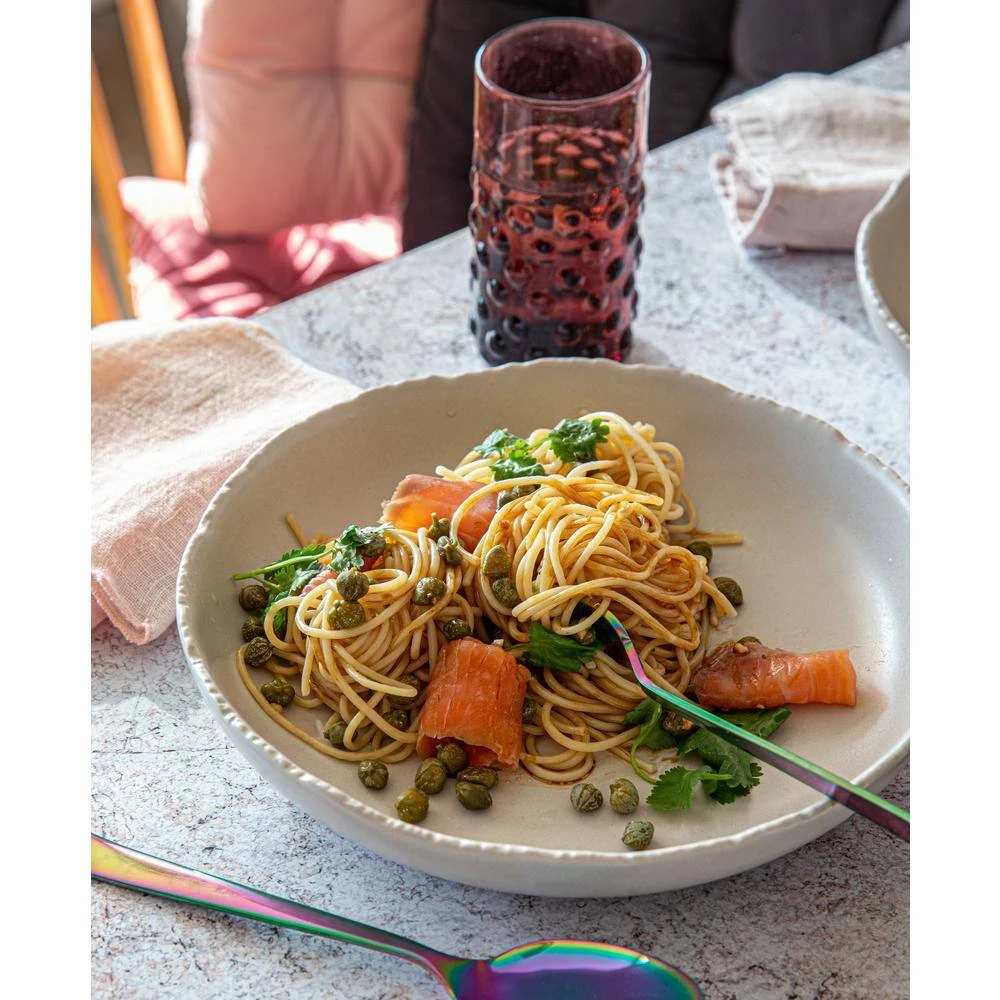 36 fl.oz. Beige Stoneware Dinnerware Bowls (Set of 4) by Over and Back 4 36 fl.oz. Beige Stoneware Dinnerware Bowls (Set of 4) by Over and Back - Image 2