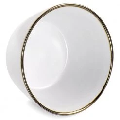 Arthur 23 fl.oz Matte White Stoneware 6 Piece Bowl Set with Gold Rim by Elama 11 Arthur 23 fl.oz Matte White Stoneware 6 Piece Bowl Set with Gold Rim by Elama -Dinnerware Shop matte white elama bowls 985116269m 1f 1000