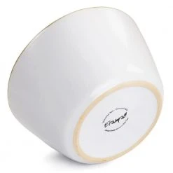 Arthur 23 fl.oz Matte White Stoneware 6 Piece Bowl Set with Gold Rim by Elama 12 Arthur 23 fl.oz Matte White Stoneware 6 Piece Bowl Set with Gold Rim by Elama -Dinnerware Shop matte white elama bowls 985116269m 44 1000